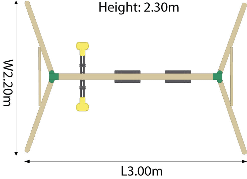 Plum Products Colobus Wooden Swing Set