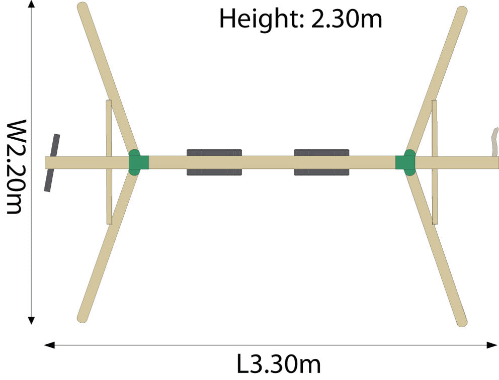 Plum Products Gibbon Wooden Swing Set