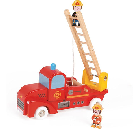 Janod Fire Engine with Firemen