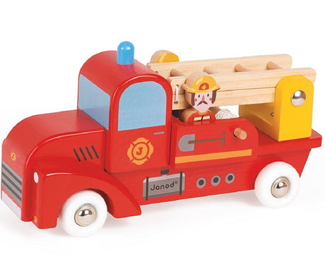 Janod Fire Engine with Firemen