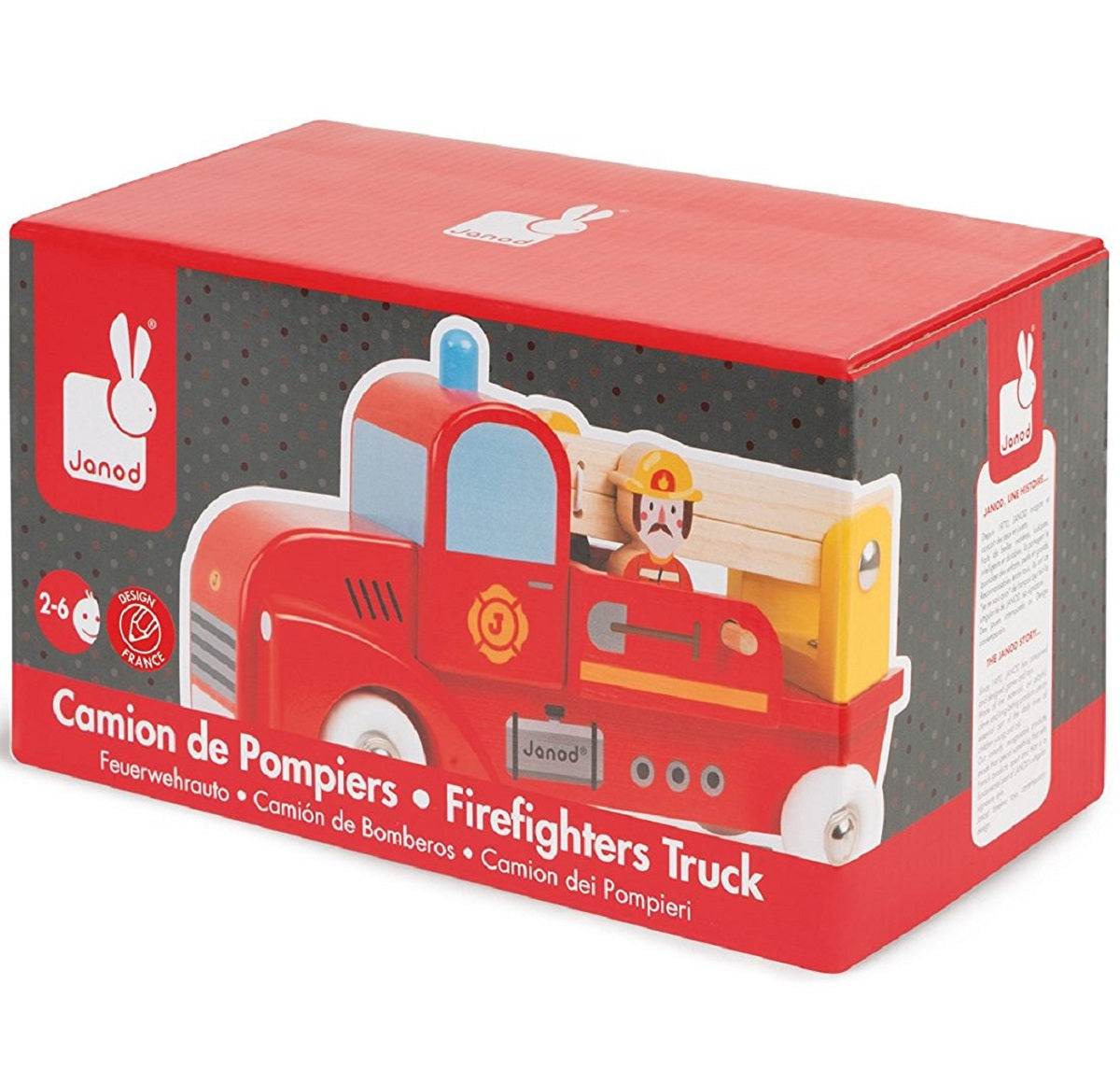 Janod Fire Engine with Firemen