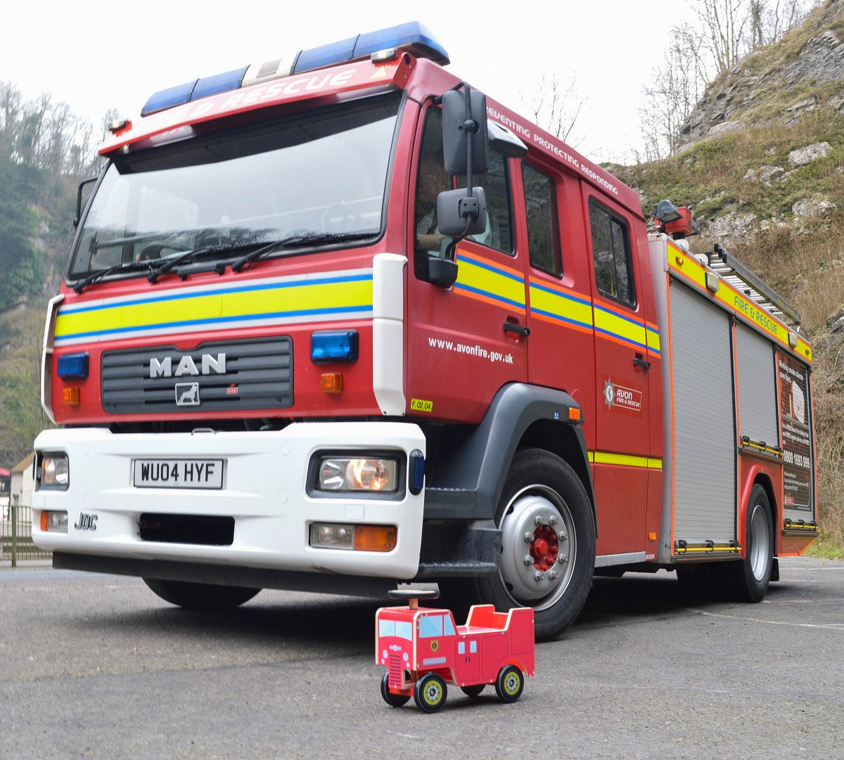 Ride on Wooden Fire Engine
