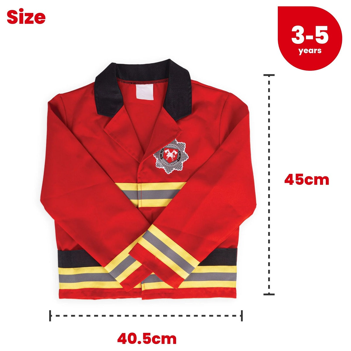 Firefighter Dress Up Costume (Without Helmet)