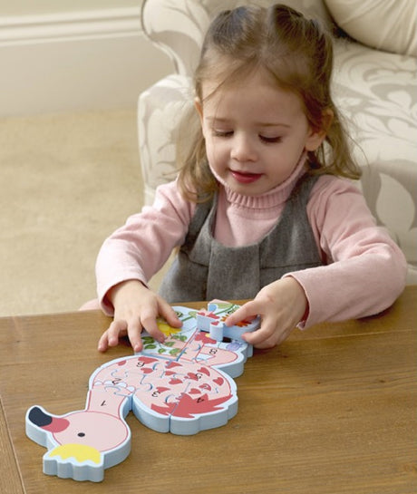 Flamingo Wooden Number Puzzle