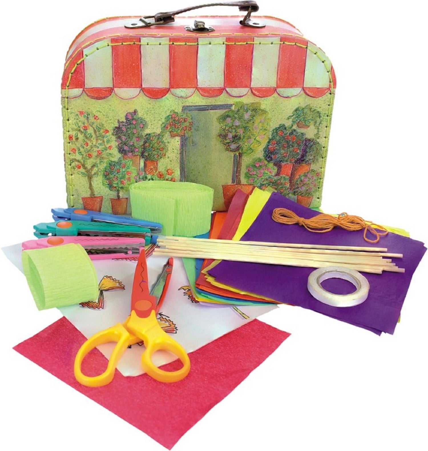 Creativity Paper Flower Making Set in a Suitcase
