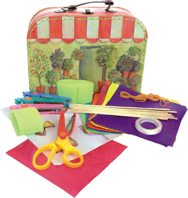 Creativity Paper Flower Making Set in a Suitcase