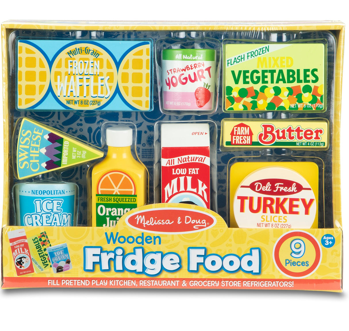 Wooden Fridge Food Set