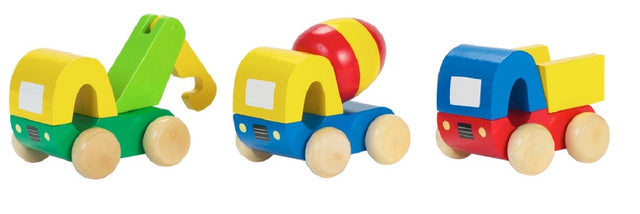 Set of 3 First Wooden Trucks
