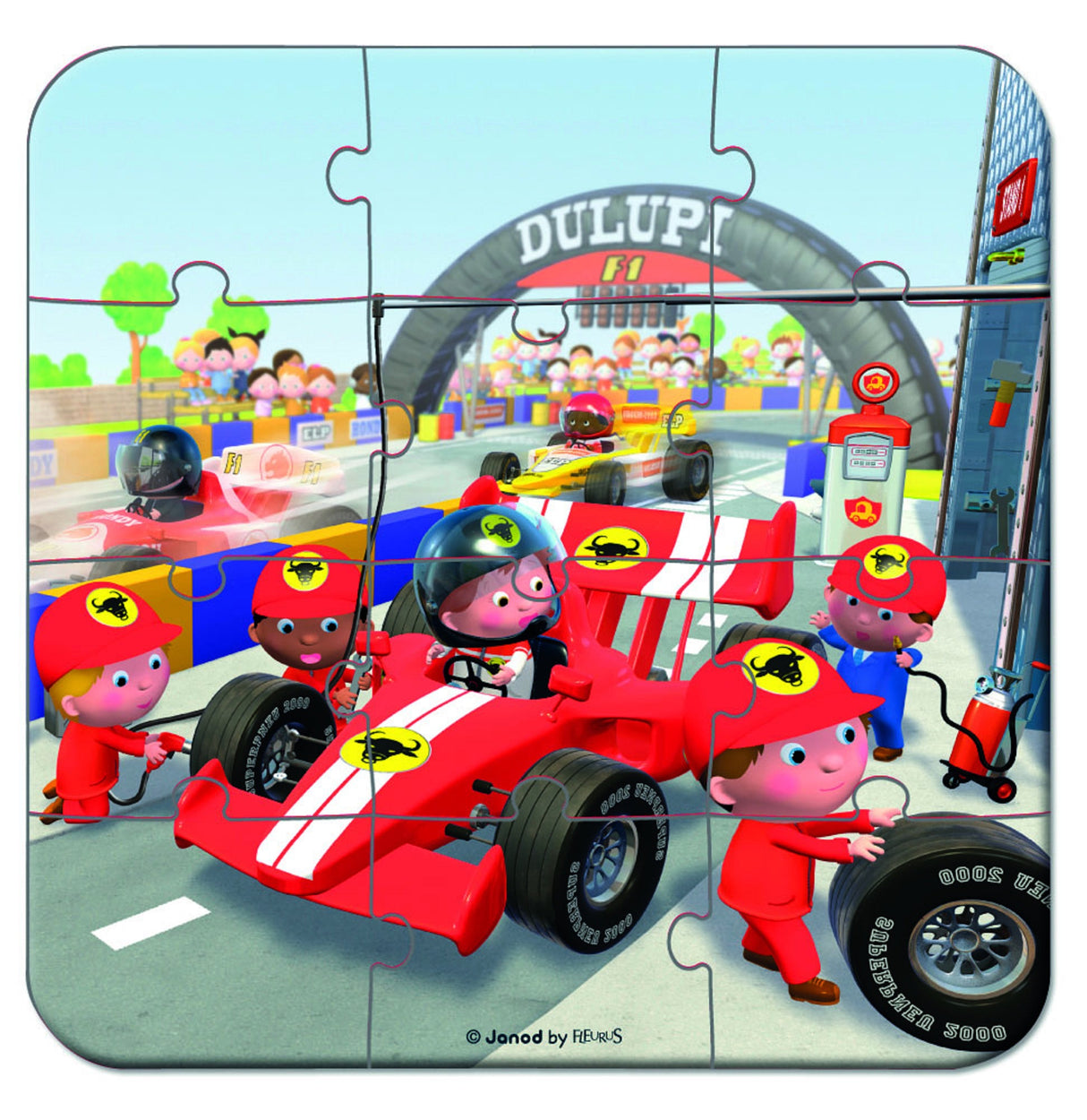 Gabin's Formula 1 - Set of 4 Jigsaws in a Suitcase