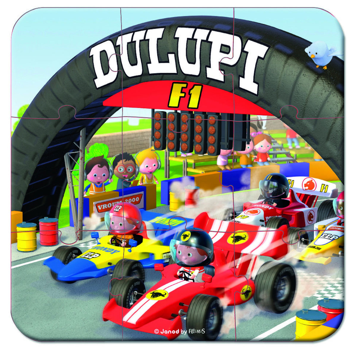 Gabin's Formula 1 - Set of 4 Jigsaws in a Suitcase