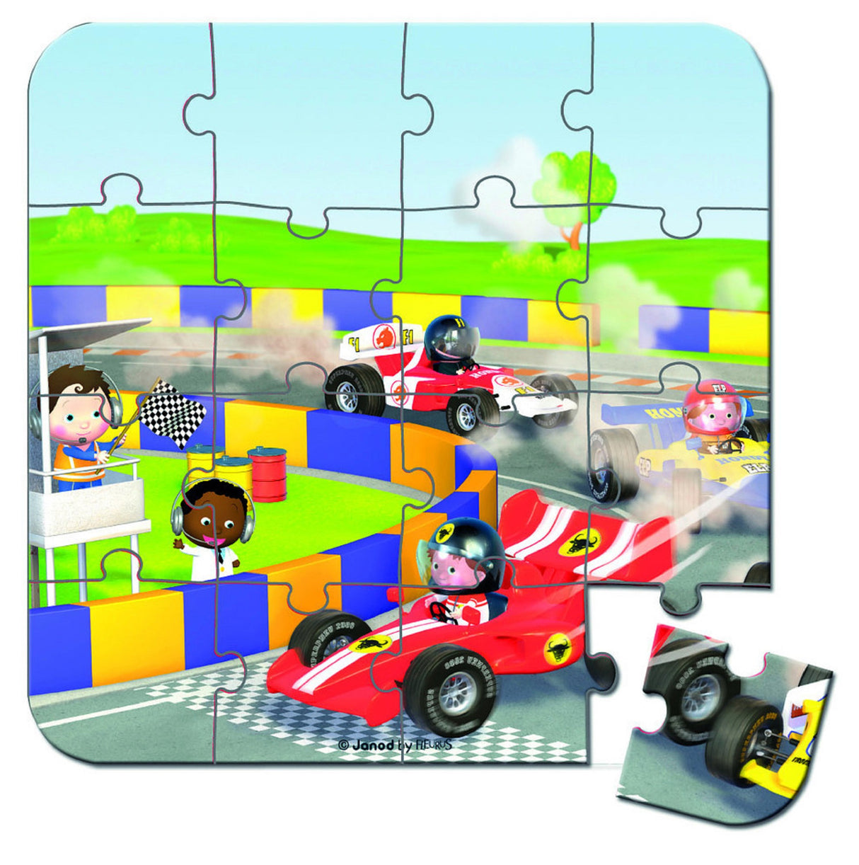 Gabin's Formula 1 - Set of 4 Jigsaws in a Suitcase