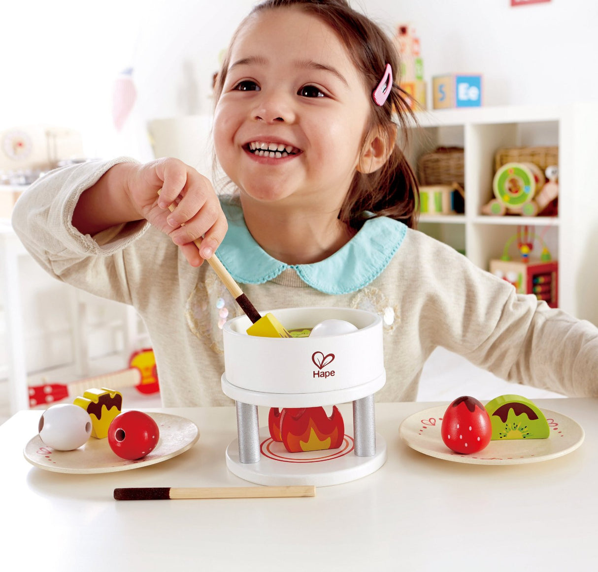 Hape Wooden Chocolate Fondue Set
