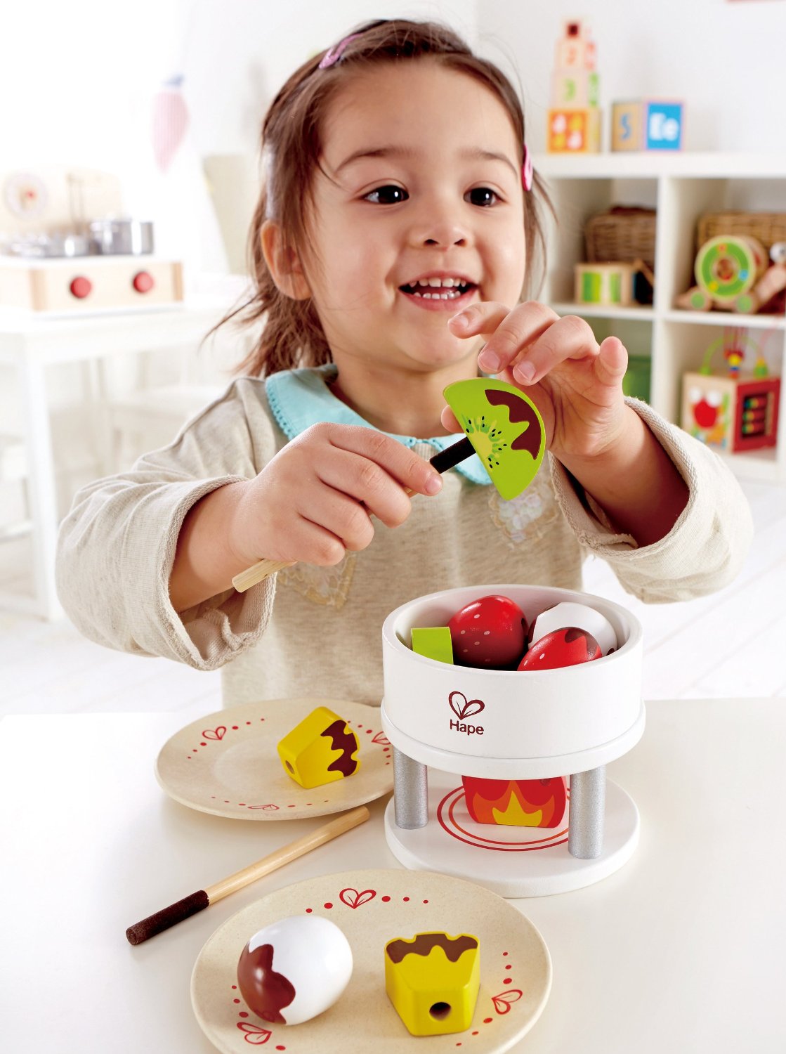 Hape Wooden Chocolate Fondue Set