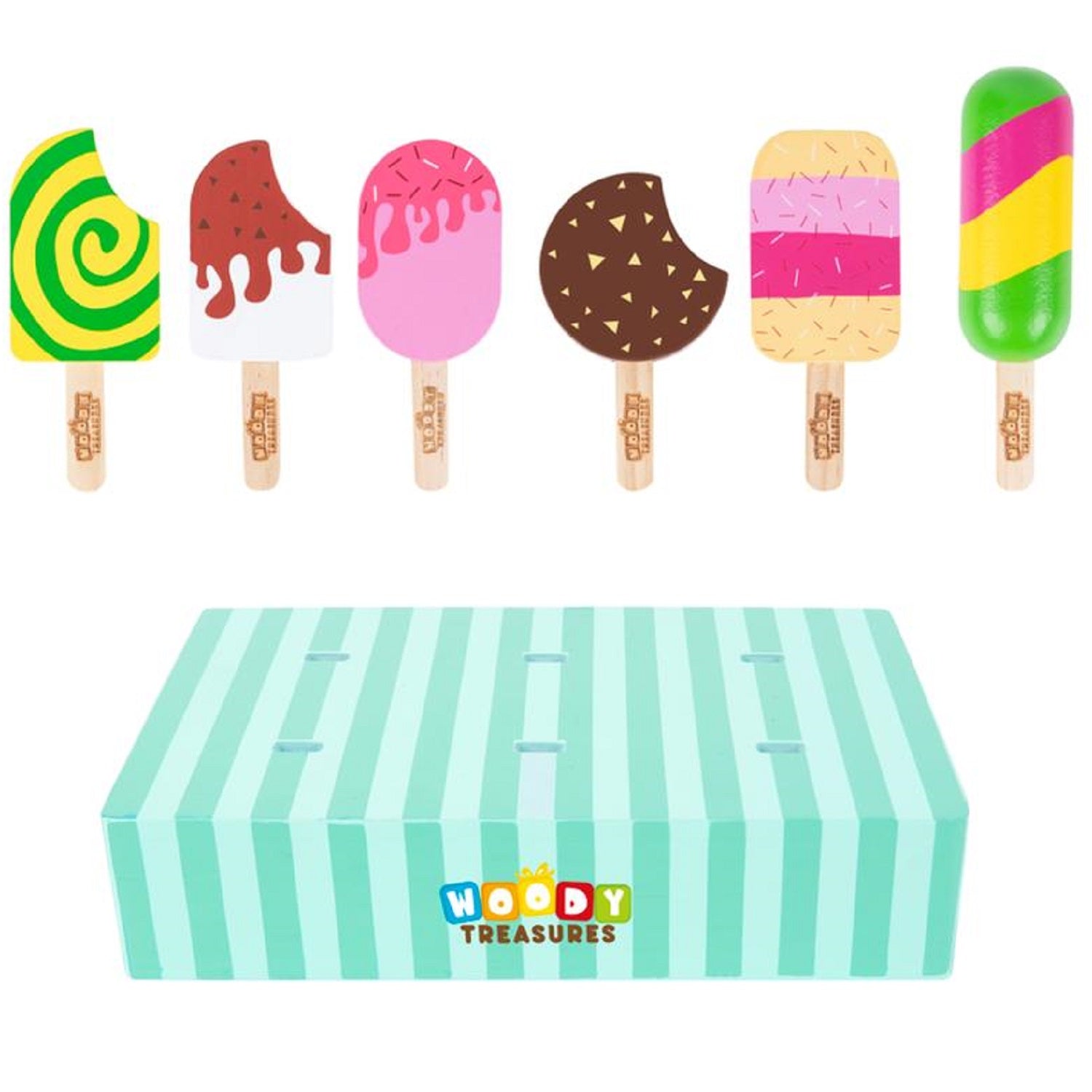 Childrens Wooden Ice Cream Set