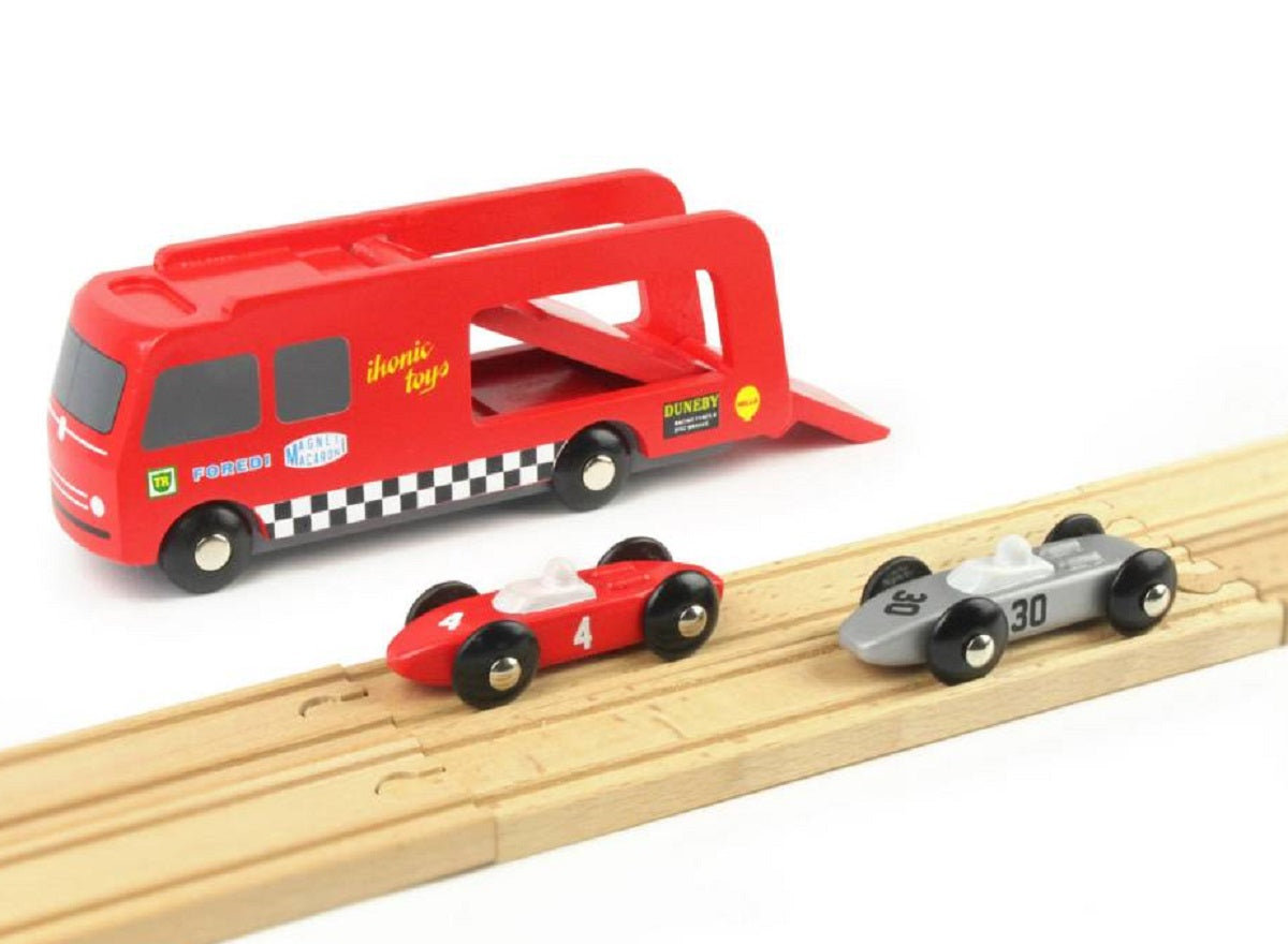 Ikonic Racing Car Transporter with 2 Cars