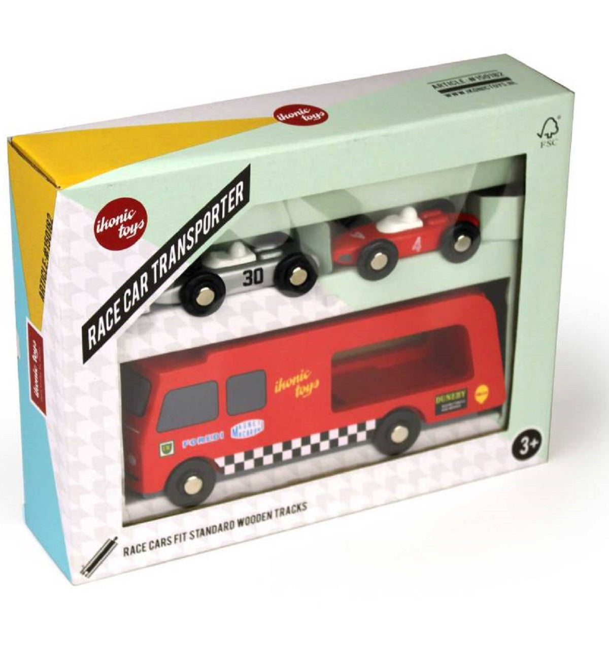 Ikonic Racing Car Transporter with 2 Cars