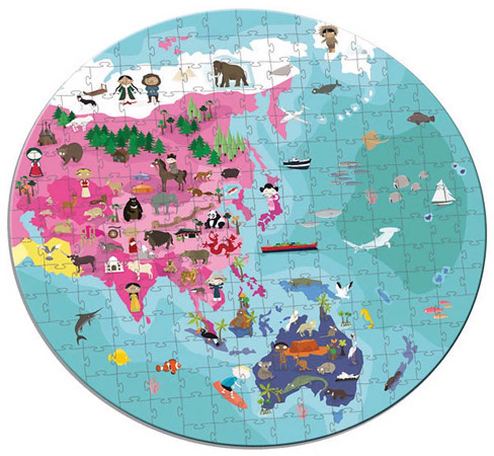 Double Sided Blue Planet Jigsaw with Case