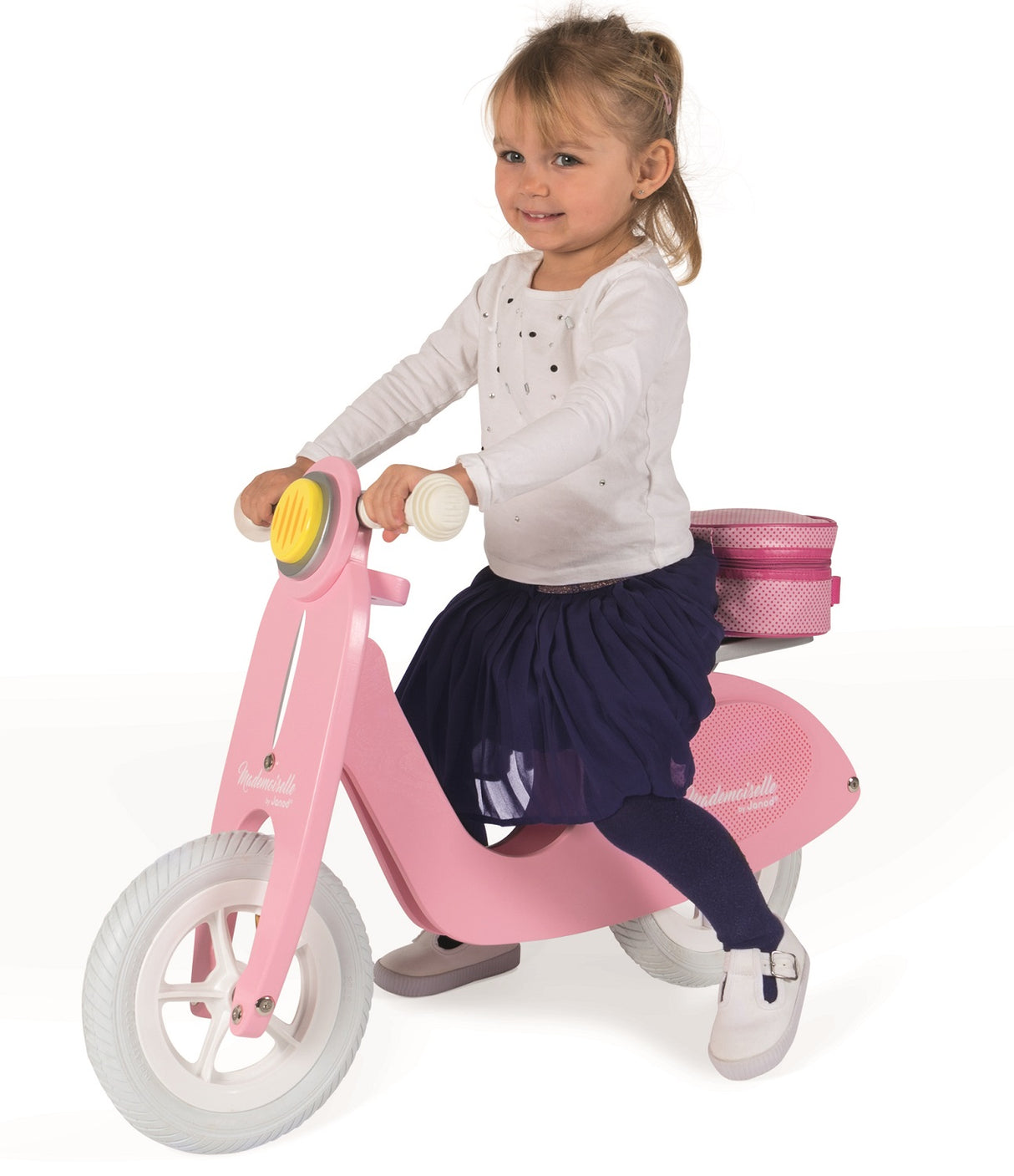 Janod Pink Wooden Balance Scooter