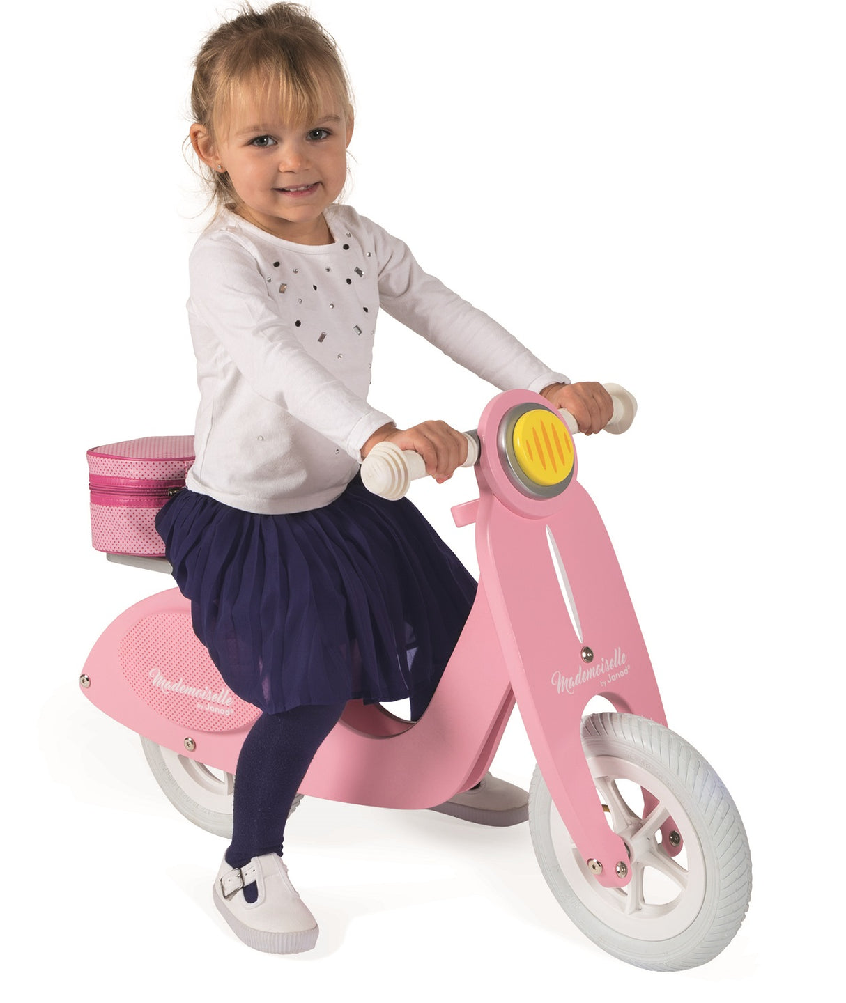 Janod Pink Wooden Balance Scooter