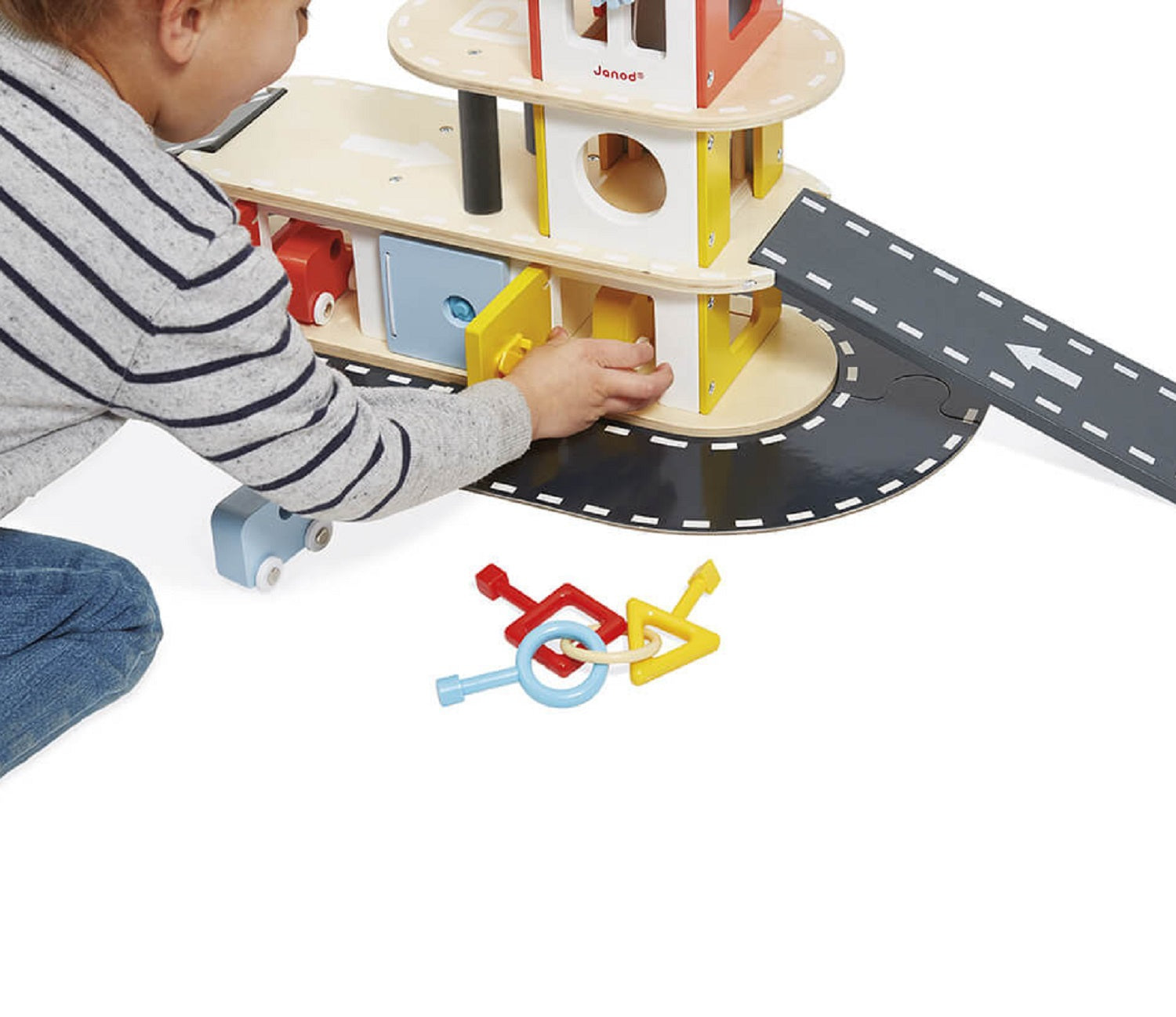 New Janod Wooden Toy Garage
