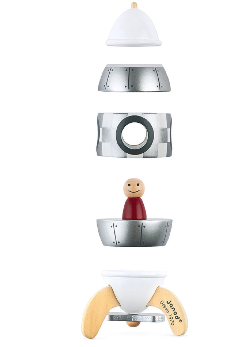 Limited Edition Silver Magnetic Rocket Puzzle