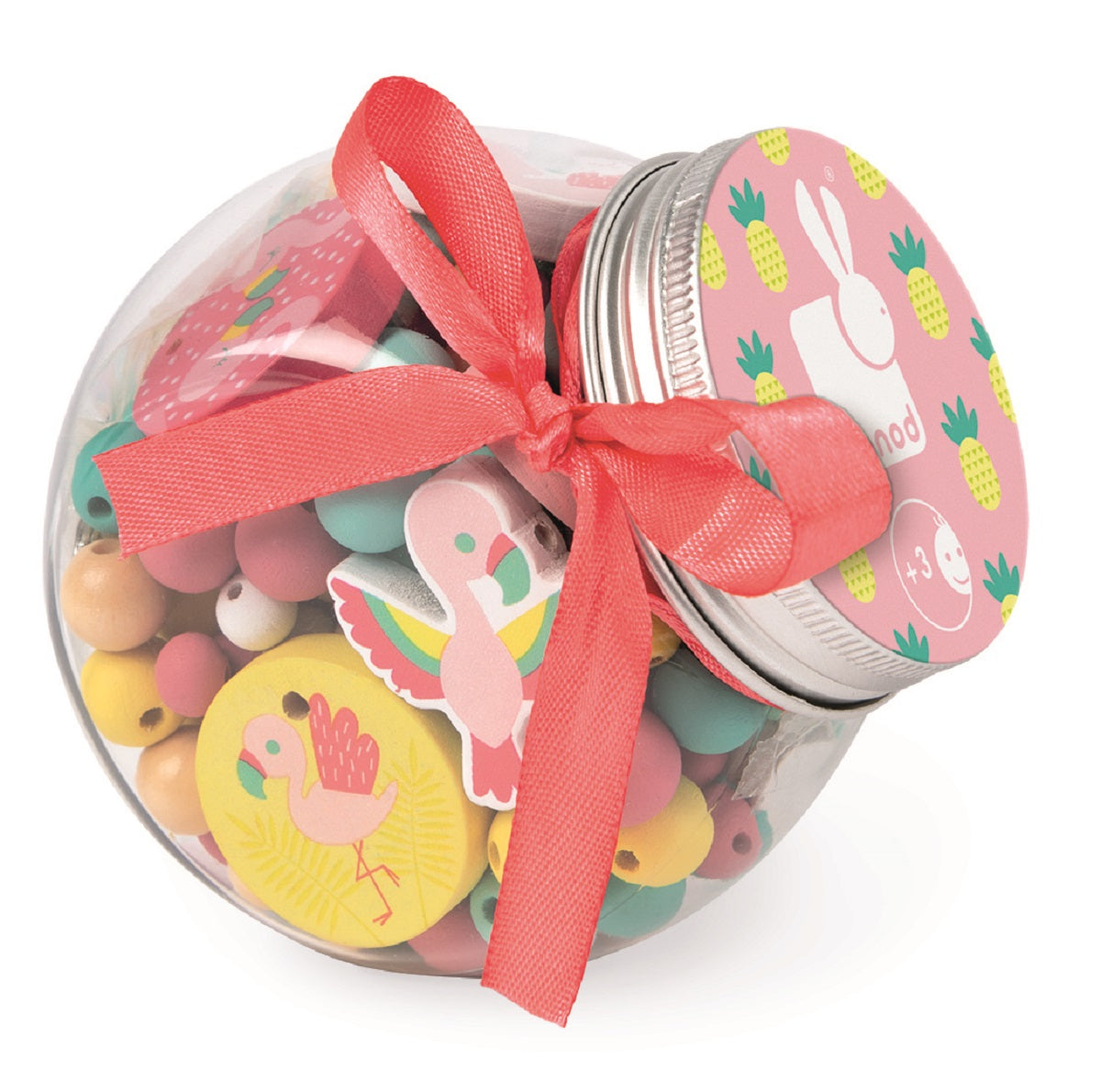 Birdy Flamingo Lacing Beads - 220 Beads