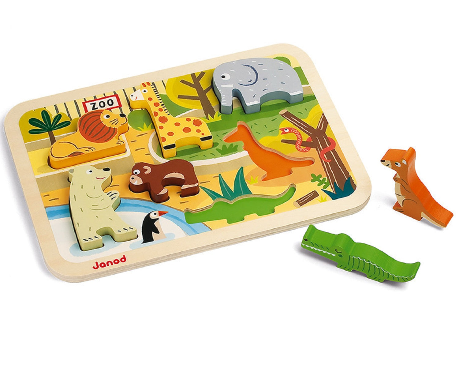 Chunky Wooden Zoo Puzzle