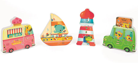 Vertical Puzzles Vacation - 4 Puzzles