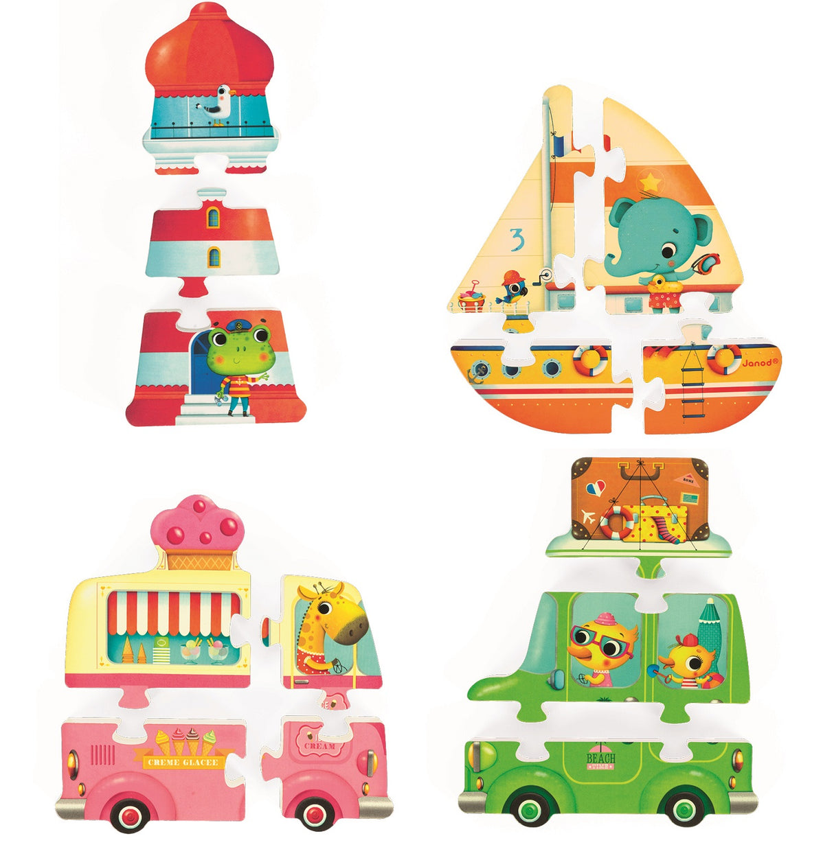 Vertical Puzzles Vacation - 4 Puzzles