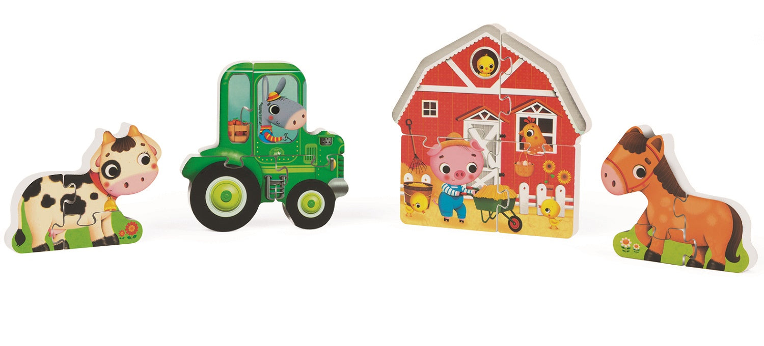 Vertical Puzzles Farm- 4 Puzzles