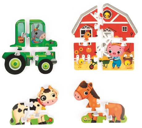 Vertical Puzzles Farm- 4 Puzzles