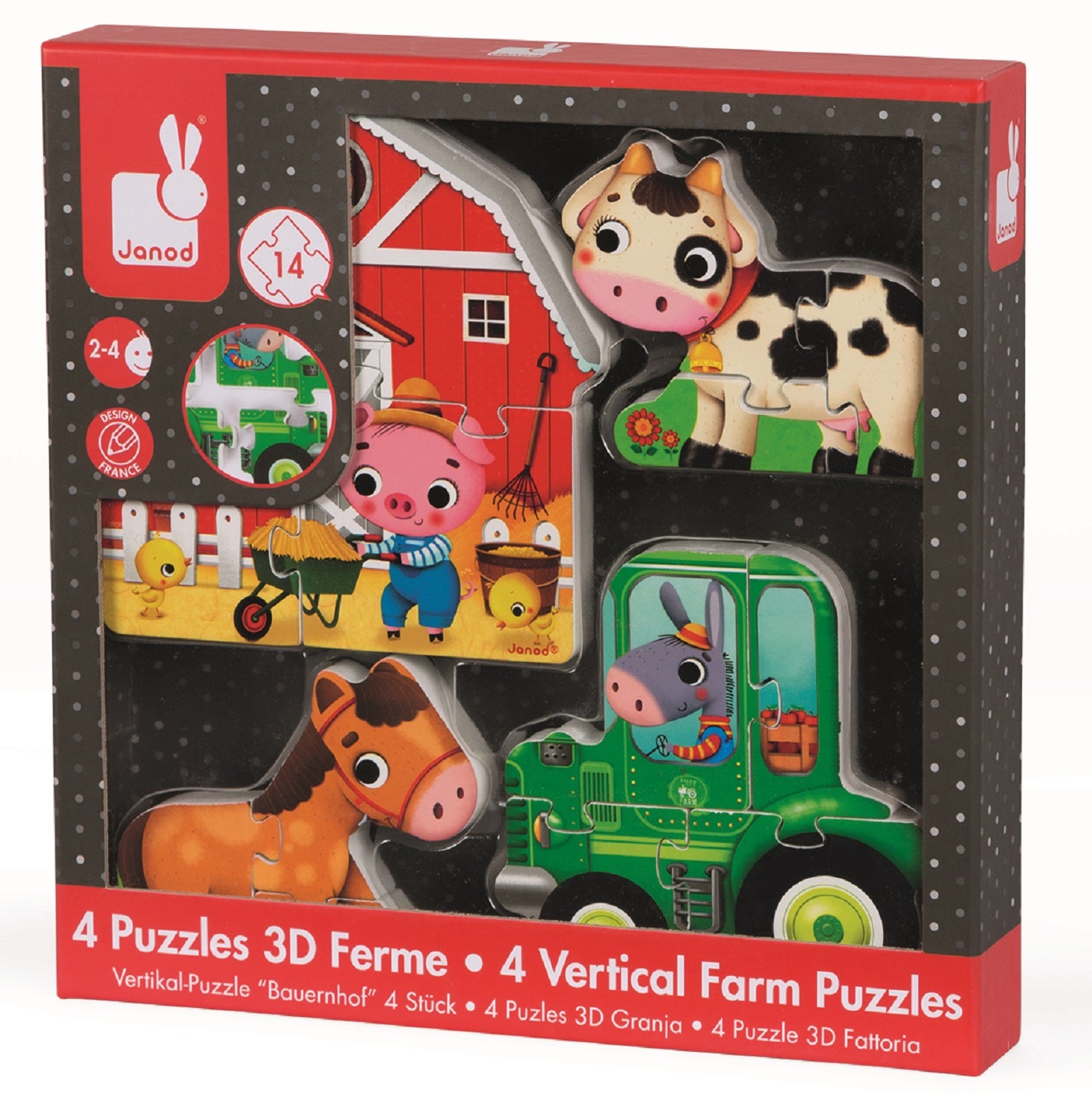 Vertical Puzzles Farm- 4 Puzzles