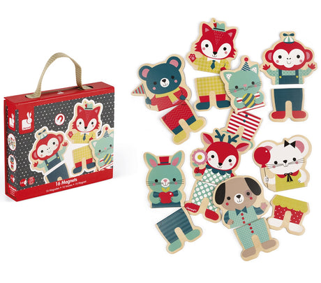 16 Baby Forest Magnetic Animals Set