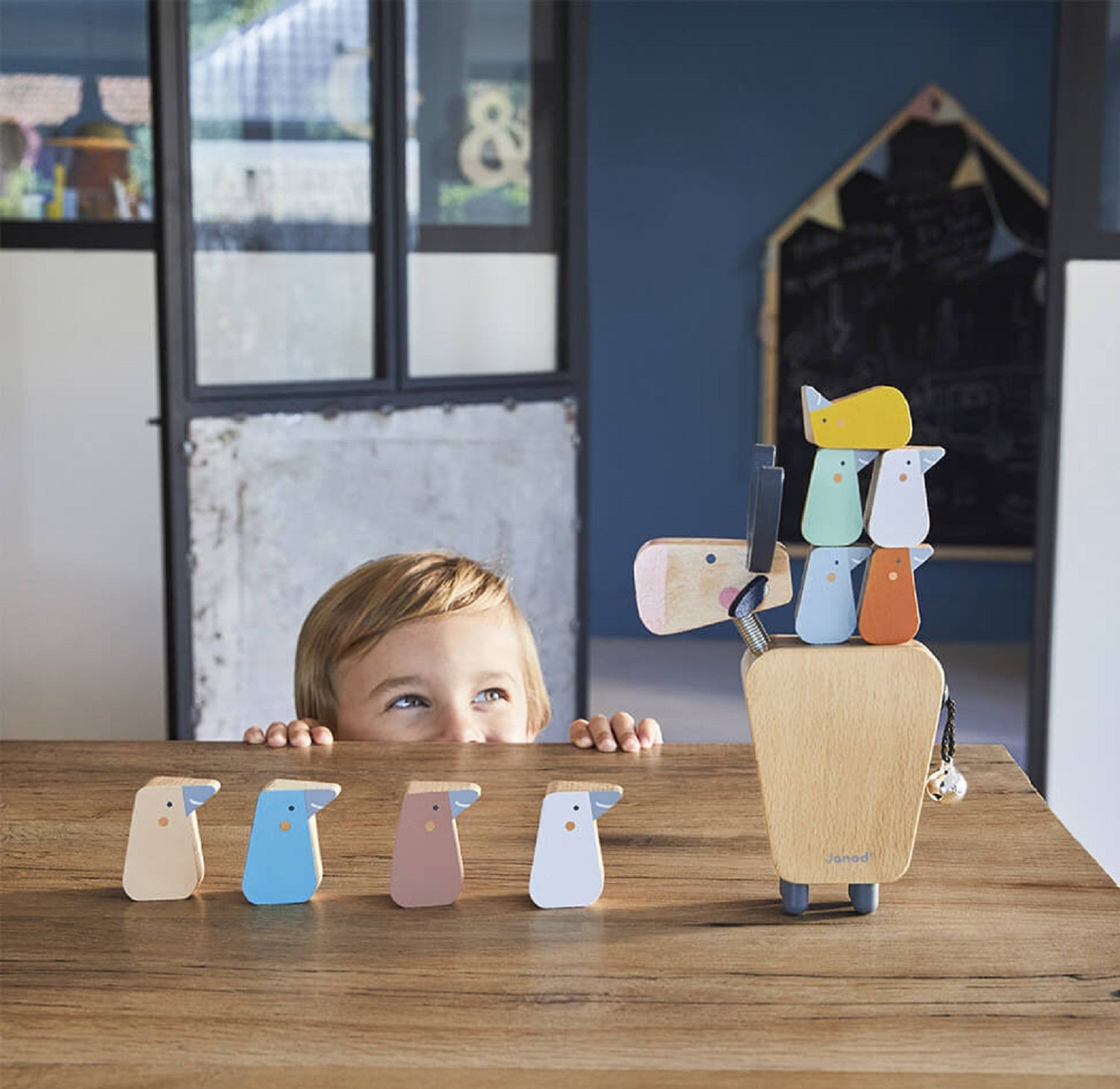 Wooden Buffalo Balancing Game