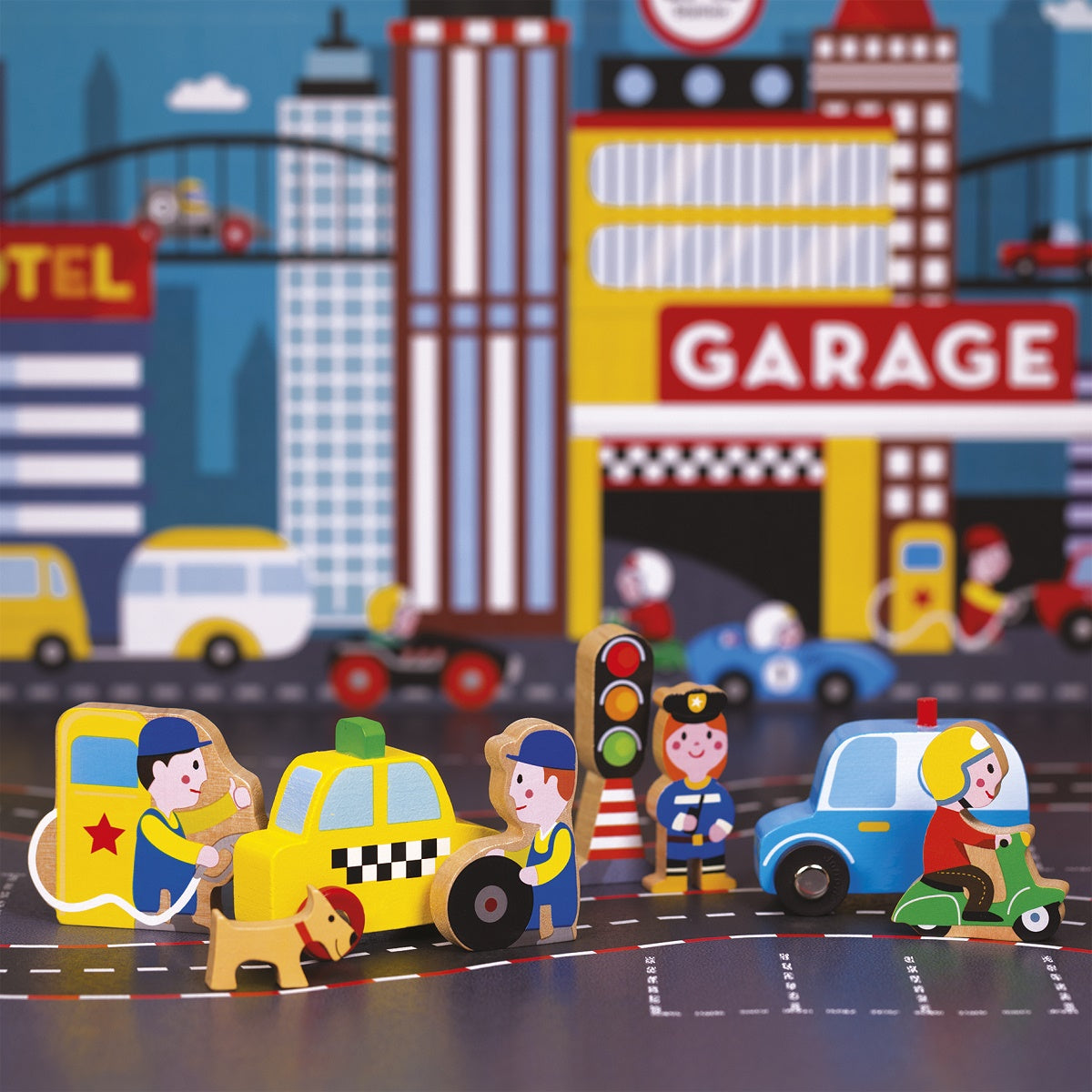 Wooden Mini Playset - City