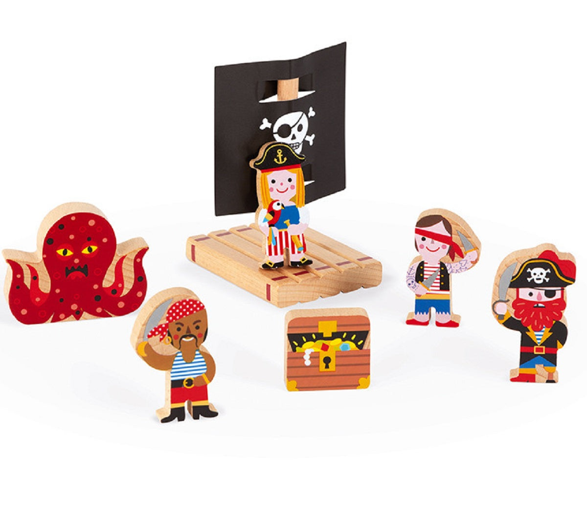 Wooden Mini Playset - Pirates