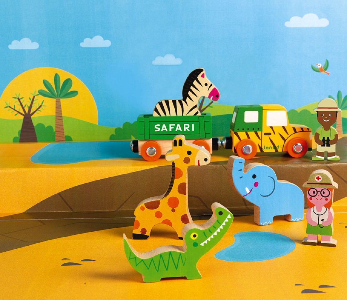 Wooden Mini Playset - Safari