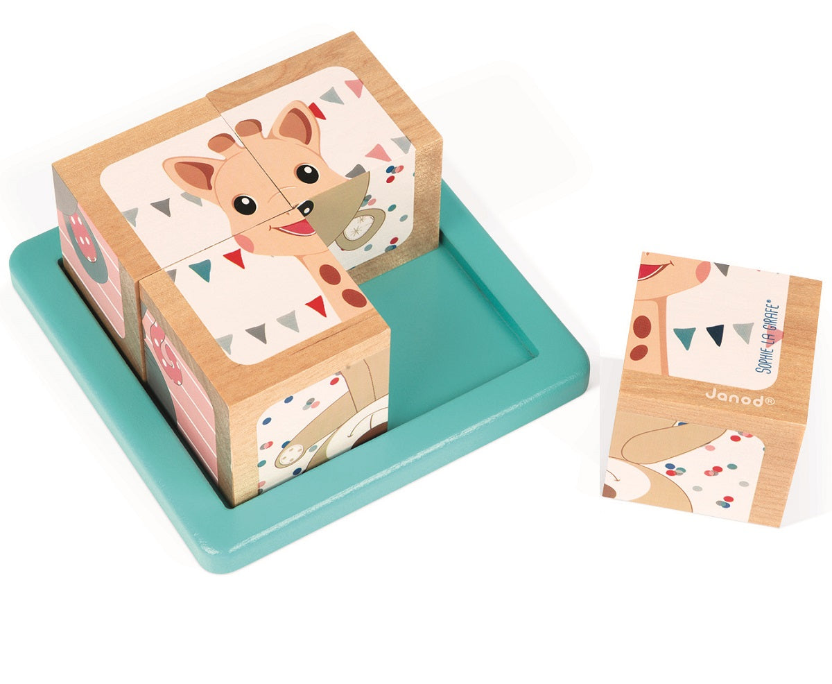 Sophie La Giraffe 4-Block Tray Puzzle