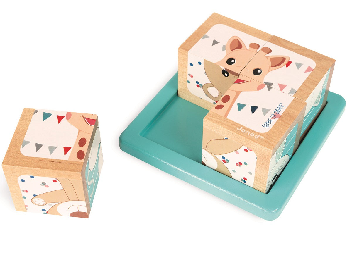Sophie La Giraffe 4-Block Tray Puzzle