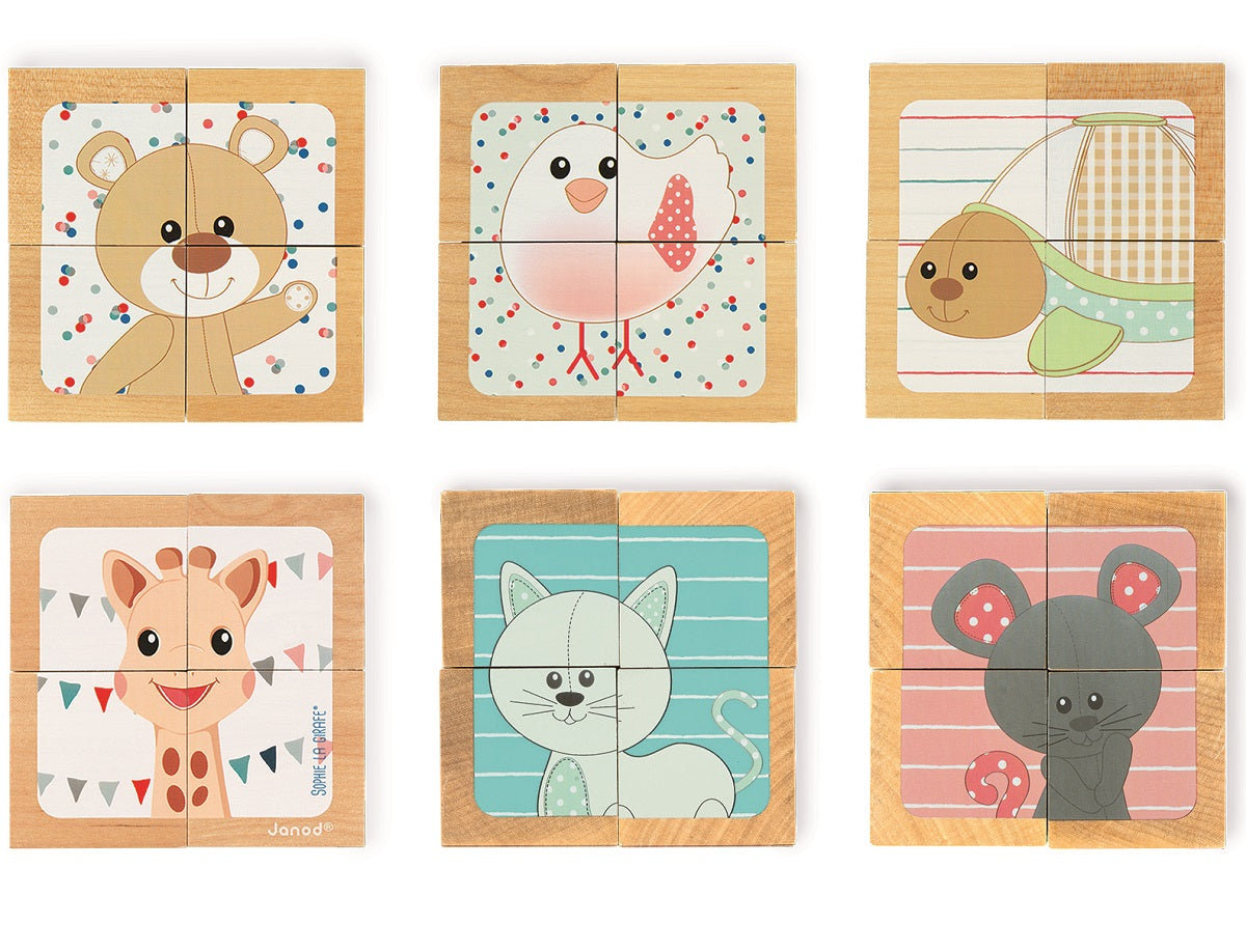Sophie La Giraffe 4-Block Tray Puzzle