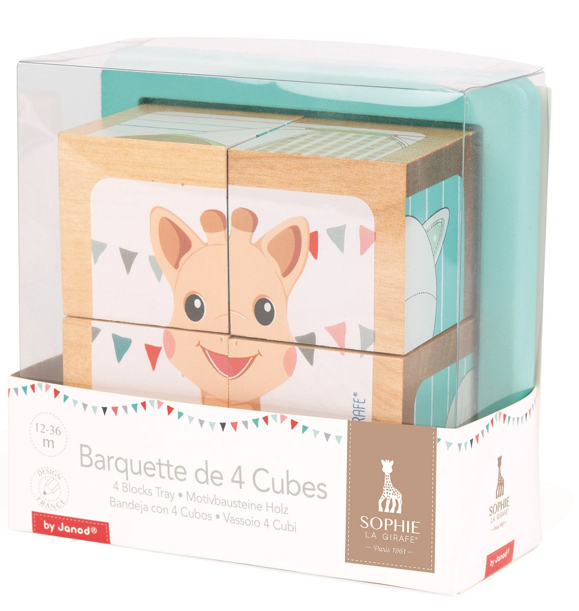 Sophie La Giraffe 4-Block Tray Puzzle