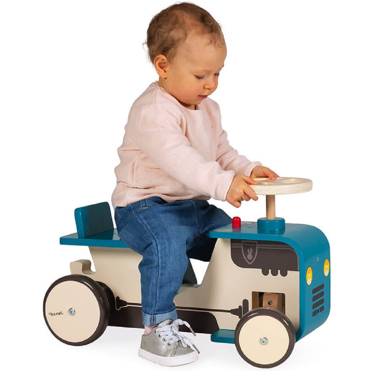 Ride on Blue Wooden Tractor