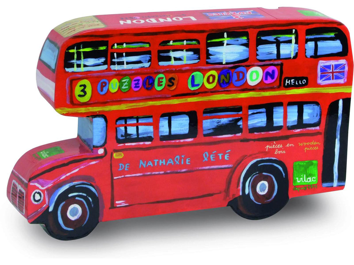 Set of 3 Wooden London Jigsaw Puzzles