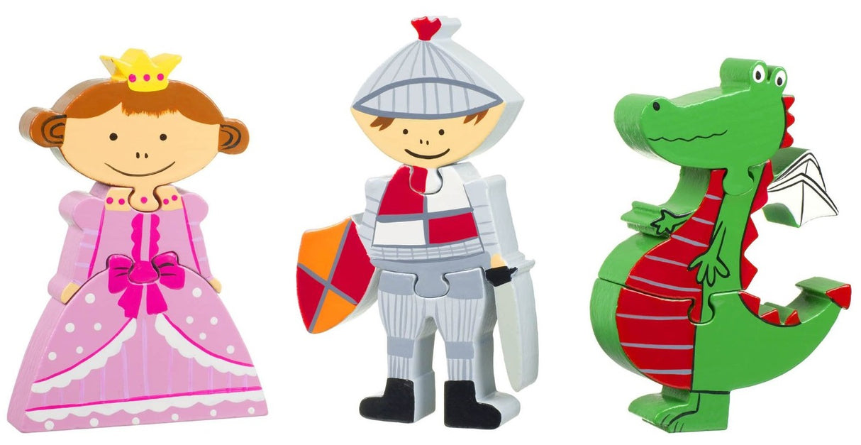 Knight Princess & Dragon Puzzle Set