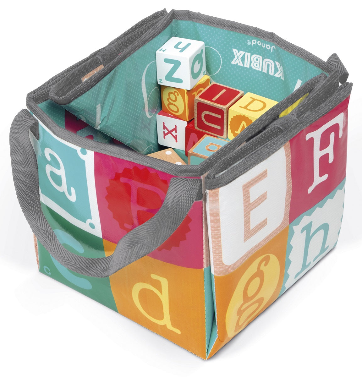 Kubix 40 Letter and Number Blocks with Play Mat