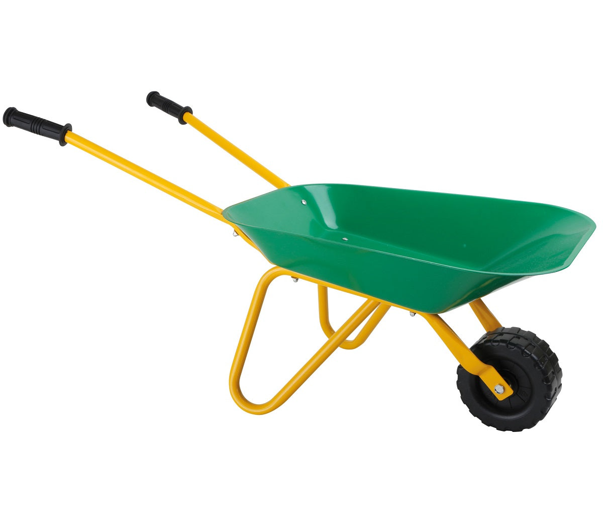 Children's Green Metal Wheelbarrow
