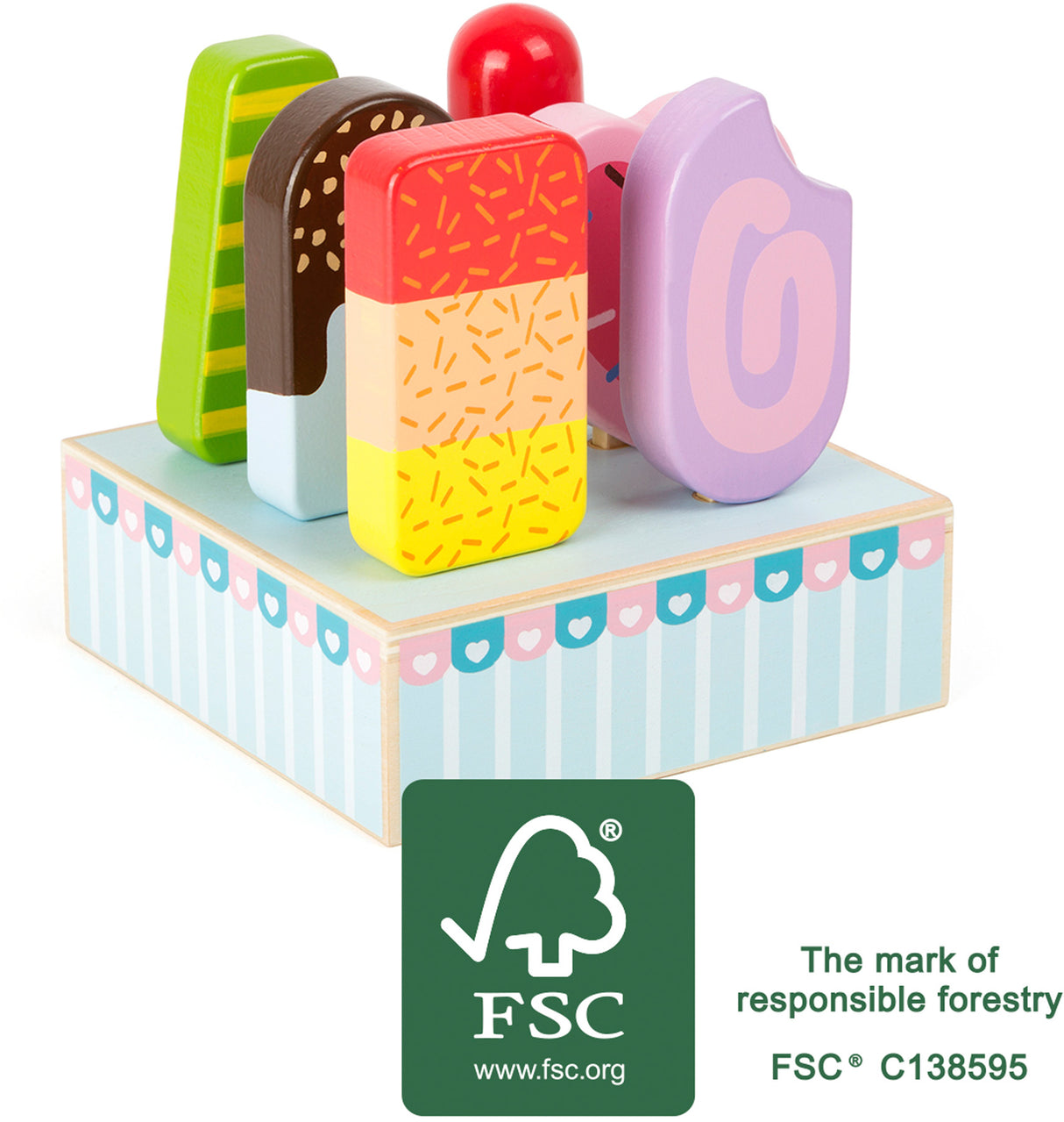 Set of 6 Wooden Ice Lollies