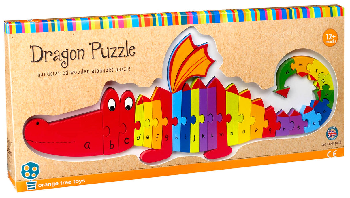 Large Wooden ABC Dragon Alphabet Puzzle
