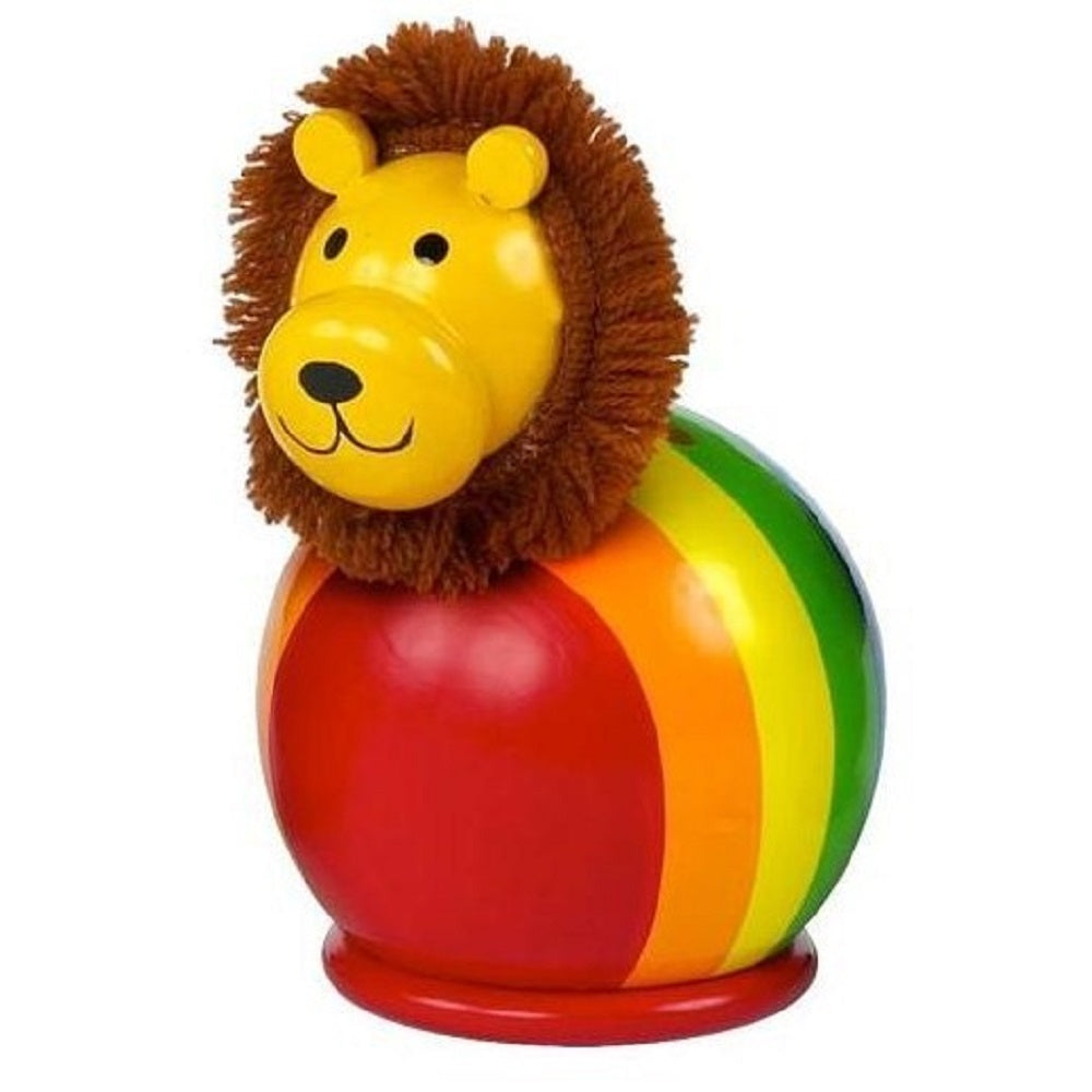 Lion Wooden Money Box
