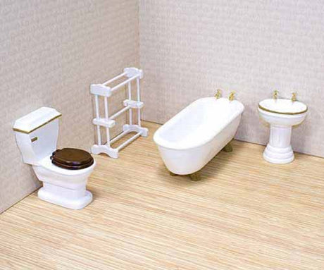Classic Dolls House Bathroom Set